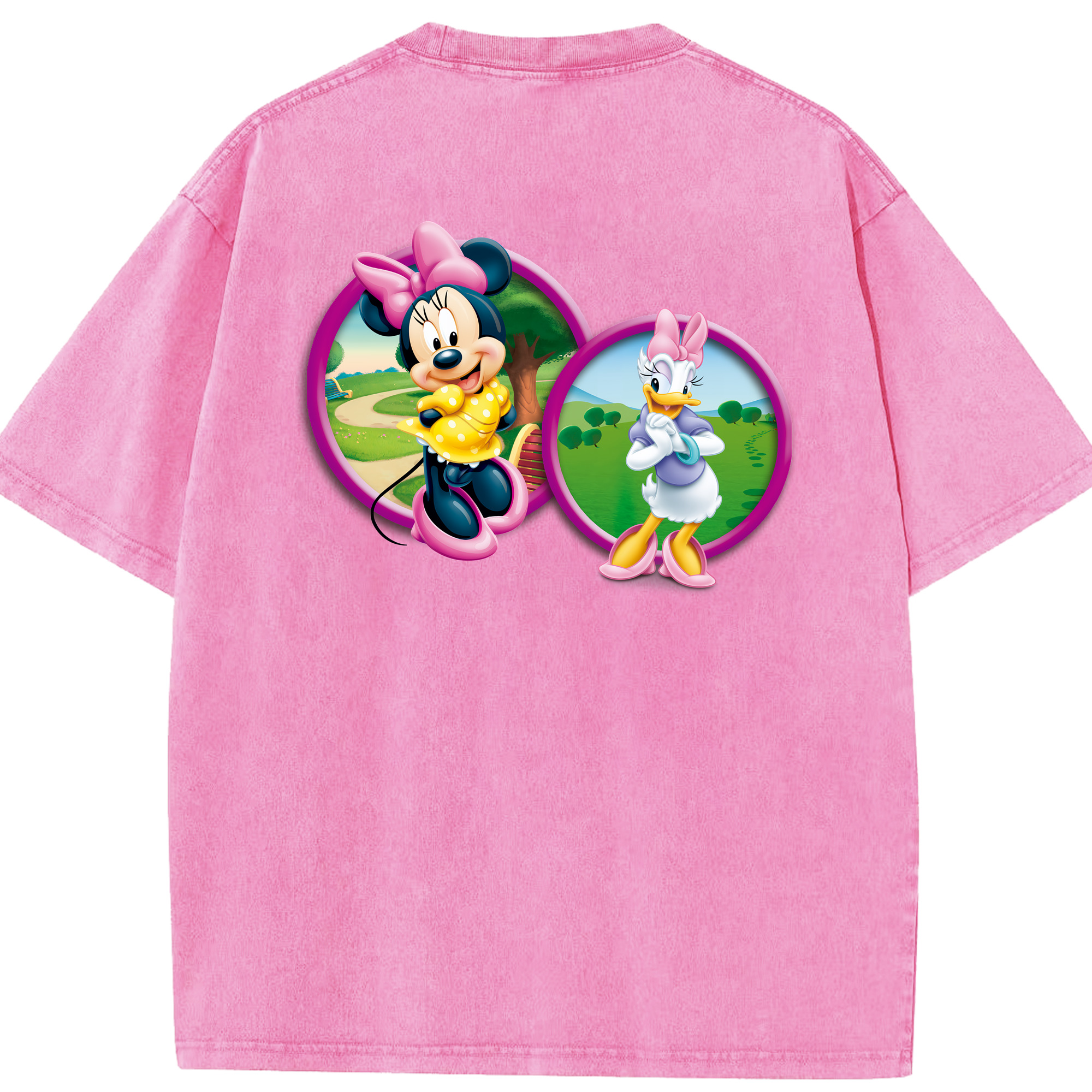 （画像用） ミッキーマウス Mickey Mouse 綿100% ヴィンテージ風 半袖Tシャツ（背面プリント）